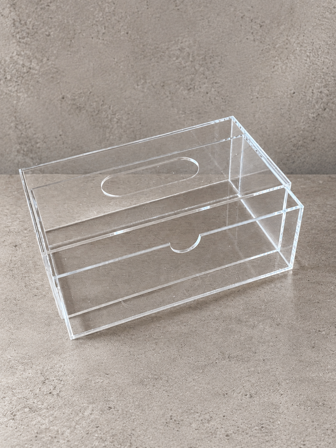 Perspex Tissue Box Draw