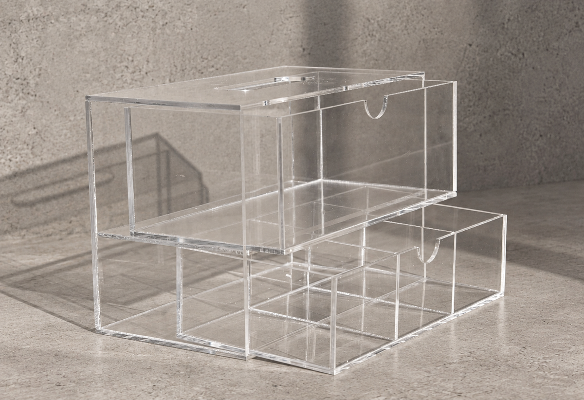 Perspex Tissue Box Organizer