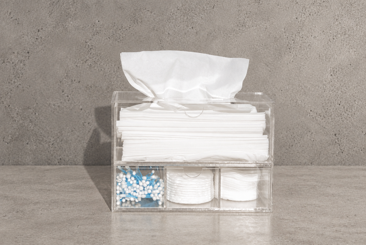 Perspex Tissue Box Organizer
