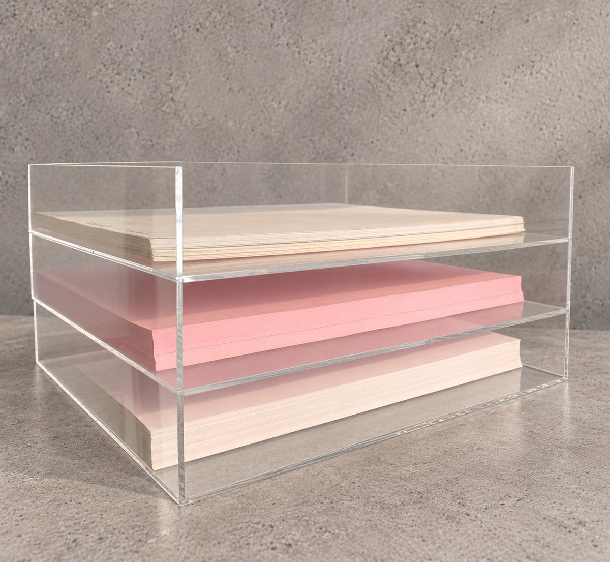 Home Office - 3 Tier Perspex Paper Holder