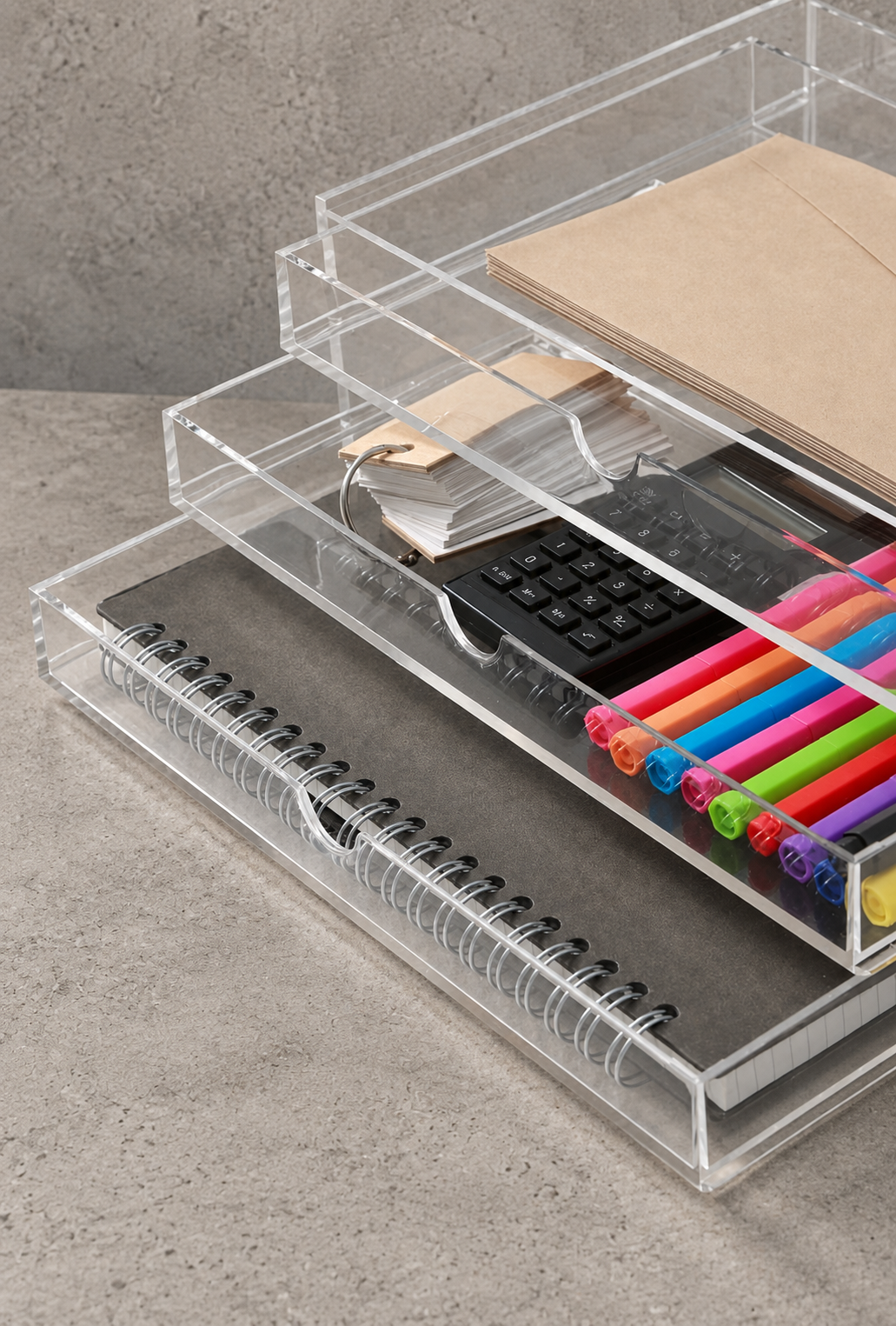Home Office - Perspex stationery draws