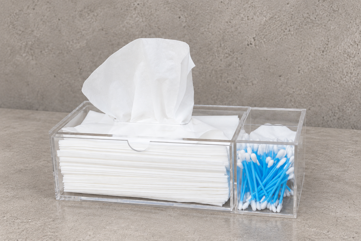 Perspex Tissue Box Organizer Single Tier