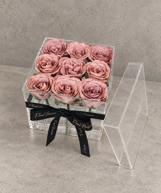 Perspex Rose Box